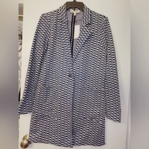 Philosophy Black and White Patterned Blazer